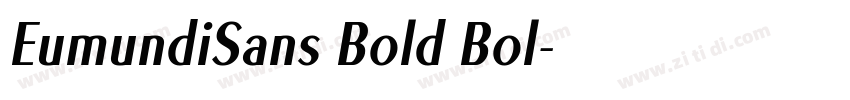 EumundiSans Bold Bol字体转换